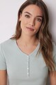 Βαμβακερή πιτζάμα μπλουζάκι women'secret 3279682 πράσινο SS25