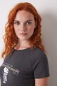 Βαμβακερή πιτζάμα μπλουζάκι women'secret 3279685 γκρί SS25