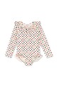Ολόσωμο παιδικό μαγιό Konges Sløjd MANUCA LS SWIMSUIT GRS μαλακό μπεζ KS102514