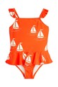Ολόσωμο παιδικό μαγιό Mini Rodini Sailing boats μαλακό πορτοκαλί 2528010042