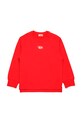 Παιδική βαμβακερή μπλούζα Diesel SMACSISOD OVER SWEAT-SHIRT βαμβάκι κόκκινο J02024