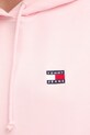 Βαμβακερή μπλούζα Tommy Jeans ροζ DW0DW19414