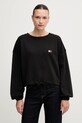 Βαμβακερή μπλούζα Tommy Jeans βαμβάκι μαύρο DW0DW21344