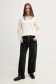 Βαμβακερή μπλούζα Pedro del Hierro 8629653 μπεζ SS25