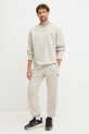 Βαμβακερή μπλούζα adidas x Mercedes JW3091 μπεζ SS25