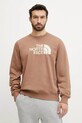 Μπλούζα The North Face Drew Peak με κουκούλα καφέ NF0A89EKAR41
