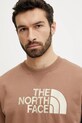 Μπλούζα The North Face Drew Peak καφέ NF0A89EKAR41