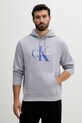 Μπλούζα Calvin Klein Jeans με κουκούλα μωβ LV040BM800