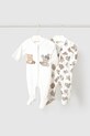 Φόρμες με φουφούλα μωρού Mayoral Newborn 2-pack Βρεφικό προϊόν λευκό 1750.2B.Newborn.PPYH