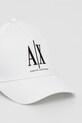 Αξεσουάρ Βαμβακερό καπέλο του μπέιζμπολ Armani Exchange XW001179.AF14711.NOS λευκό