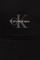 Βαμβακερό καπέλο του μπέιζμπολ Calvin Klein Jeans LV04G5032G μαύρο SS25
