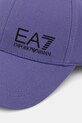Βαμβακερό καπέλο του μπέιζμπολ EA7 Emporio Armani AF11989.7X000005 μωβ SS25