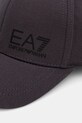 Βαμβακερό καπέλο του μπέιζμπολ EA7 Emporio Armani AF11989.7X000005 γκρί SS25
