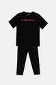 Παιδικό βαμβακερό σετ EA7 Emporio Armani στάμπα μαύρο 7G000071.AF12503
