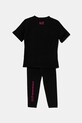Παιδικό βαμβακερό σετ EA7 Emporio Armani 7G000071.AF12503 μαύρο SS25