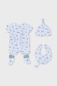 Σετ μωρού Mayoral Newborn 4-pack με μοτίβο τιρκουάζ 9910.1A.Newborn.PPYH