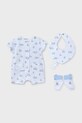 Σετ μωρού Mayoral Newborn 4-pack με μοτίβο μπλε 9910.1A.Newborn.PPYH