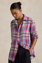 Πουκάμισο από λινό Polo Ralph Lauren κανονικό ροζ 211970733