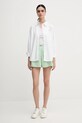 Βαμβακερό πουκάμισο Tommy Hilfiger WW0WW46111 λευκό SS25