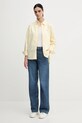 Βαμβακερό πουκάμισο Tommy Hilfiger WW0WW46111 κίτρινο SS25