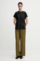 Πουκάμισο από λινό Tommy Hilfiger WW0WW44715 μαύρο SS25