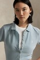Βαμβακερό μπλουζάκι πόλο Polo Ralph Lauren μπλε 211965095