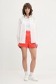 Βαμβακερό πουκάμισο Tommy Jeans DW0DW20290 λευκό SS25