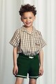Πουκάμισο Mini Rodini Gingham με μοτίβο μπεζ 2522016013