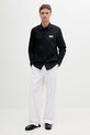 Βαμβακερό πουκάμισο Versace Jeans Couture 78GALYR1.CN002 μαύρο SS25