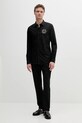 Βαμβακερό πουκάμισο Versace Jeans Couture 78GALYS2.CN002 μαύρο SS25