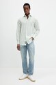 Πουκάμισο από λινό Marciano Guess BILL 5GHH20.4461Z τιρκουάζ SS25
