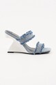 Παντόφλες Karl Lagerfeld WAVERLY πλατφόρμα μπλε KL34611D.DLB
