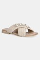 Παντόφλες Inuikii Woven Crossed Stones φλατ μπεζ 1004.003.0611.100