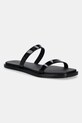 Παντόφλες Calvin Klein DOUBLE BAR SLIDE - JELLY φλατ μαύρο HW0HW02417