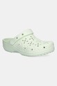 Παντόφλες Crocs Classic Floral Cut Out Clog πλατφόρμα πράσινο 210927.3YH