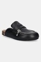 Δερμάτινες παντόφλες JW Anderson Biker Loafer φλατ μαύρο LF0071.LA0268.999