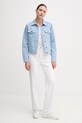 Βαμβακερό τζιν μπουφάν United Colors of Benetton 2RZVDN00N μπλε SS25