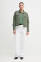 Βαμβακερό τζιν μπουφάν United Colors of Benetton 2RZVDN00N πράσινο SS25