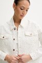 Βαμβακερό μπουφάν Guess λευκό W5GN90.D5N91