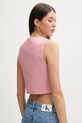 Ρούχα Γιλέκο MSGM 3841MDW01.257106 ροζ