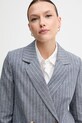Blazer με μείγμα λινών United Colors of Benetton 29KBDW033 σκούρο μπλε