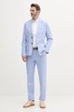 Λινό πανωφόρι United Colors of Benetton 23B3UW014 μπλε SS25