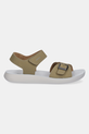 Παιδικά σανδάλια από δέρμα nubuck Geox LIGHTFLOPPY J45GQD.00032.36.39 πράσινο SS25