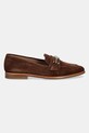 Μοκασίνια σουέτ BOSS Helyan 50536350.215 καφέ SS25