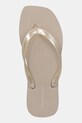 Σαγιονάρες Calvin Klein Jeans THONG+ TPU METALLIC μπεζ YW0YW01720