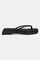 Σαγιονάρες Calvin Klein Jeans SQ LOW WEDGE SANDAL STITCH YW0YW01716 μαύρο SS25