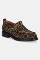 Δερμάτινα μοκασίνια Billi Bi φλατ καφέ A8446.Leopardo