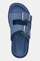 Παντόφλες σουέτ Tommy Jeans DOUBLE STRAP SANDAL SUEDE μπλε EN0EN02797