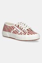 Πάνινα παπούτσια Superga STRIPES PRINT φλατ κόκκινο S8148TW.AD4