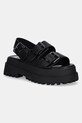Σανδάλια Buffalo Pluto Ari 5-8 cm μαύρο 1602268.BLK